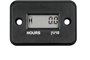 RileyFine Digitaler Induktiver Betriebsstundenzähler für Kleiner Gasmotor Rasenmäher Kettensäge Motorrad Schifffahrt Boot Kompressor Außenbordmotor Schneefräse ATV Druck Waschmaschine (black)
