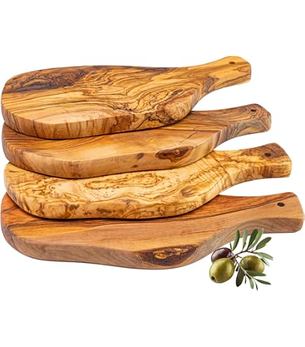 Acacia Wood Cutting Board Set Of 2 - Engraved Charcuterie Boards With Handles For Serving And Kitchen Use