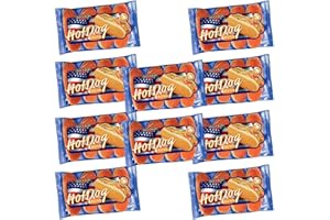 NOHAWA 40x Hot Dog Brötchen (10x250g) – 4er-Packungen für Grill, Party & Vorrat - Soft & Frisch