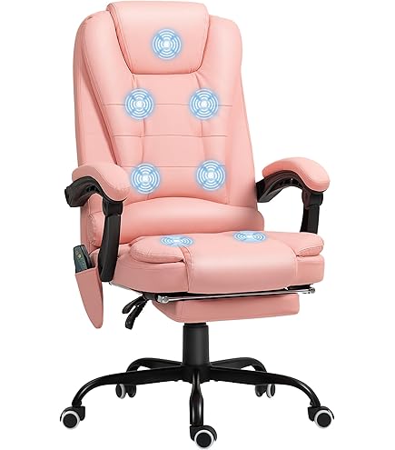 Vinsetto Bureaustoel met massagefunctie, ergonomische managersstoel met