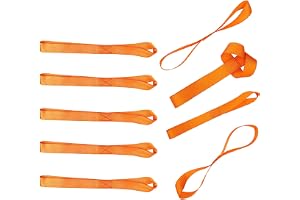 YUZHEDM 8-delad ring ankarrem motorcykelrem, dubbel ring slinga, orange material PP för motorcyklar, mountainbikes MTB, rulls