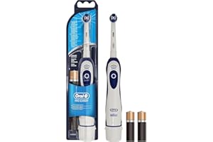 Oral-B Pro-Expert Electric Toothbrushes for Adults, Mothers Day Gifts for Her/Him, 1 Handle, 1 Precision Clean Toothbrush Head, 2 Batteries, 1 Mode with 2D Cleaning, Blue & White