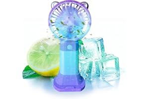 UPSHELL Mini Ventilatore Portatile USB: Ricarica Veloce, Base da Tavolo, Design Tascabile con Orecchie Carine - Disponibile in 4 Colori con Cavo USB (Viola)