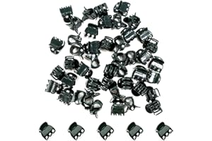 TSKDKIT 50 Pezzi Clip di Supporto per Orchidee, Clip di Supporto per Piante Clip da Giardino, Mini Pinzette di Supporto Verde Scuro Sostegno per Fiori Pomodori Capelli Giardino Orto