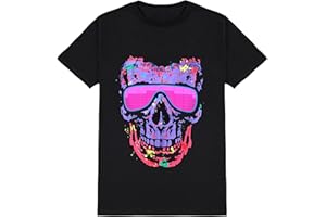 SOOOEC LED T-Shirt Sound Activated Equalizer T Shirt Light Up for Halloween EDM Party Hip Hop Cosplay Concert Costume Birthday DJ Gift Black