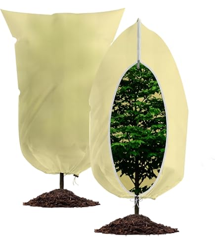 Winterschutz Fr Pflanzen 2 Stck 80x120cm - Frostschutzvlies Mit  Reiverschluss & Zugband 60g/m Fr Kbelpflanzen, Palmen