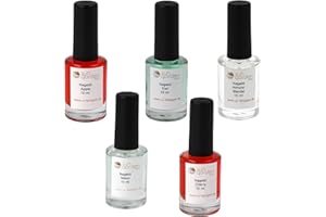 SUN GARDEN NAILS Huile pour ongles dans une bouteille de pinceau Set N°1, Vanilla, Lemon, Cherry, Fruits, Coconut 5x10ml