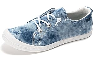 HEVA Damskie płócienne buty wsuwane, oddychające i wygodne buty do chodzenia na co dzień, urocze trampki na lato