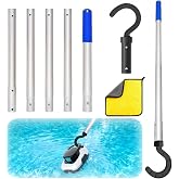 Pool Robot Hook with Telescopic Pole 185 cm | Robot Pool Cleaner, Hooks for Pool Poles, Pool Hook for Bars, Robot Vacuum Clea