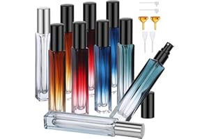 Segbeauty Perfumador Recargable, 10 Piezas 10ml Frascos Perfume, Portátil y Reutilizable, Frasco de Vidrio para Regalos, la Aviación
