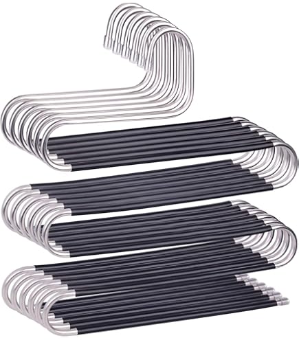 Grucce Salvaspazio Sindax - Organizzatore Armadio Metallico Per Pantaloni E Vestiti, Antiscivolo