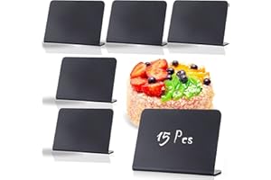 xutong 15 pezzi Mini lavagna Piccola Lavagnette Messaggi Bordo per segnaposti per Buffet, Numero Di Tavolo,Matrimoni,Feste,Ristoranti,Cartellini Prezzi,Cartelli Alimentari