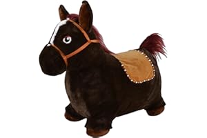 Bayer Chic 2000 401 40 Cavallo Gonfiabile Gonfiabile con Pompa ad Aria, Marrone Scuro