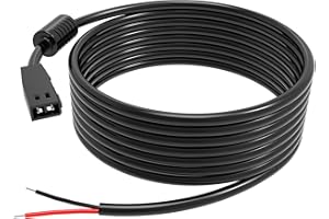 HODEOO Filtered Power Cable Compatible with Humminbird Black Standard for Helix Series & Earlier Models with Down & Side Imaging Sonar Fit for All Helix 8, 9, 10, 12, 15, 800, 900, 1100 Series, 797, 798