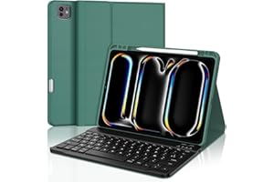 OCCTINGKIND Coque Clavier pour iPad Pro 11 Pouces (M4, 2024), AZERTY Français Housse Clavier Bluetooth Magnétique Détachable avec Porte Crayon pour Tablette iPad Pro 11" (5e Génération) 2024, Vert Foncé