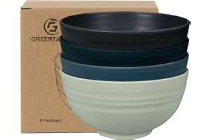 ‎GREENTAINER Greentainer Schüssel 24 OZ Müslischalen/Salatschalen, 4er 710ml Unbreakable Cereal Bowls|Obstschale, Suppenschüssel für Kinder und Erwachesene|Leicht & Bruchsicher