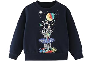 Pilipulu Sudadera sin Capucha Niño Dinosaurio Sweatshirt Cuello Redondo para Niño Algodón Pullover para Infantil 2-7 Años