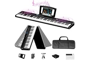 TERENCE Keyboard Piano 88 Keys V50 Digital Piano Weighted Dynamic Keyboard 30W Speakers Touch-Sensitive Control Panel Inbuilt Video and Audio Recording Feature Headphone and External Speaker Support