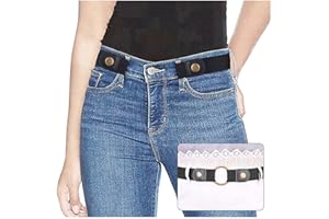 SUOSDEY No Buckle Ladies Elastic Belt for Women Mens Invisible Jeans Pants Dress Stretch Waist Belt up to 64"