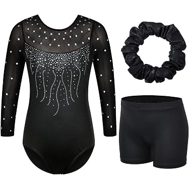 Ensemble Justaucorps Gymnastique Fille Avec Legging Et Short - Tenue Danse, Patinage - Taille 6 à 16 Ans - 12