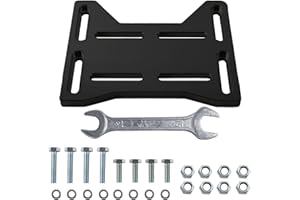 PACEWALKER Motor Engine Mount Adapter Bracket Plate Aluminum Fit for Mini Bike, Go Kart, Coleman 100, Doodlebug DB30, for Small 4 Stroke Engines 212 Preditor Honda Tecumseh Tilloson 212, Black