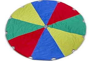 trenas Grand Parachute avec poignées – pour Jeux de Groupe - Multicolore - 4 m 6 m 8 m