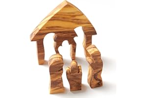 KASSIS GESCHENKARTIKEL KASSIS legno d'ulivo decorazione natalizia presepe puzzle tavolo decorazione presepe da Betlemme 6,50 x 6 cm