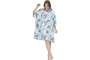 VERTAST Accappatoio da bagno, poncho oversize da surf, con cappuccio, accappatoio da spiaggia, telo da bagno, muta assorbente e ad asciugatura rapida, taglia unica per uomini e donne