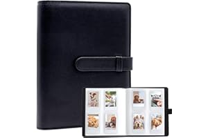 AMIMY 128 tasche Album fotografico per Fujifilm Mini LiPlay 11 12 9 8+ 8 7S fotocamera istantanea, per Polaroid SnapTouch PIC-300 Z2300 Mint Zip (nero+)