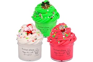 AMTONLEDA 3 Pack Butter Slime Kit for Party Favors, Prize, Educational toy, Christmas Stocking Fillers for Kids Holiday Birthday Gifts for Girls Boys