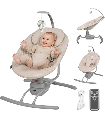 Elektrische veerwieg, babyschommel, automatische timer, schommelveer, schommel baby, timerfunctie, instelbaar muziekvolume, 19 kg belastingscapaciteit