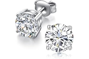 jiamiaoi Męskie srebrne kolczyki Kolczyki damskie Męskie Diamentowe kolczyki Srebrne Kolczyki Męskie Białe Złote Kolczyki Diamentowe Kolczyki Bright, Srebro