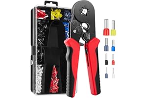 SHIRYLZEE Crimpzangen Aderendhülsen Set Aderendhülsenzange Set für 0.5-10mm² (AWG 22-7) mit 1200 stück Aderendhülsen Tool Kit Krimpzange Presszange Elektrowerkzeug Aderendhülsenzange Kit (HSC8 6-4)