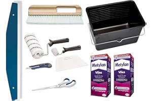 ‎BODENMEISTER Tapezierset Tapezierwerkzeug Renovierungsset komplett mit Metylan Vlies-Tapetenkleister, 10-teilig
