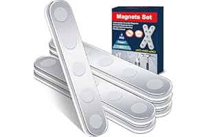 BKSAI Aimant Puissant Autocollant Aimants Incassable Aimants Neodyme Adhesif Plat Magnetique Bande 58x10x2mm pour Tableau Blanc Interactif, Images, Décoration, Frigo Cuisine et Maison (6Pcs)