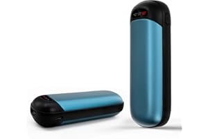 ELOUYCKE Hand Warmers 2 Pack, 5000mAh*2 Hand Warmers Rechargeable, 3 Heat Levels, Up to 9 hrs, Small Hand Warmers Reusable 2 in 1 USB Pocket Warmer/Power Bank Great for Winter Outdoor Sports, Warm Gift