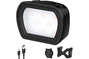 NEEWER BASICS Magnetic Auxiliary Light Compatible with DJI OSMO Pocket 3 Camera Creator Combo, 1.3W Rechargeable Plastic Mini LED Fill Light Attachment w Upgraded Mounts for Video Recording, M21 Black