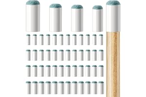 Bremorou 52 st Slip on pool kö tips 4 storlekar pool pinne spets biljard kö tips ersättningskit spets inget lim eller verktyg krävs biljard poolpinnar för snooker kinesisk svart åtta amerikansk nio