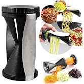 esareticaret Slicer Spiral Sebze Doğrayıcı, J&uuml;lyen Kesme Aleti, Siyah
