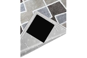 TOYPOPOR 12 Pack Rug Grippers 4'' x 4' Non Slip Square Rug Pads for Area Rugs Carpet Runners, On Hardwood Floors Wood Floors and Tiles, Keep Your Rug in Place, Make Corner Flat,Washable and Reusable