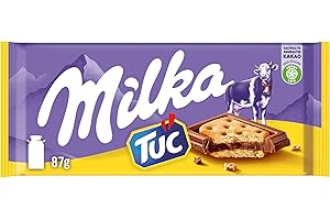 ‎MILKA Milka TUC – Alpenmilch-Schokolade mit knusprigen Mini-Crackern – 87g