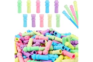 Fangoo 120 Pack Pencil Top Rubbers Erasers Caps Bulk 5 Colors Bears and Frogs Erasers Caps Pen Eraser Toppers for School, Office, Classroom, Studying Supplies
