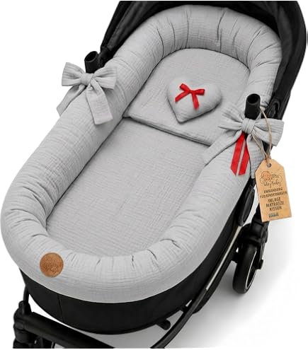Tititnins® - Pack of 2 Mattress Cover Cybex Priam Carry Cot/E-Priam Carry Cot Pique White