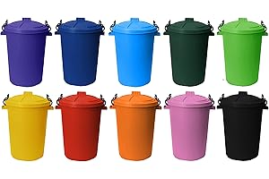 JMS WE CREATE SMILE 50L Plastic Bin/Waterproof/Rodent Proof/Ideal for Outdoor/Animal Feed/Food/Storage/Flour Locking Lid (Random)