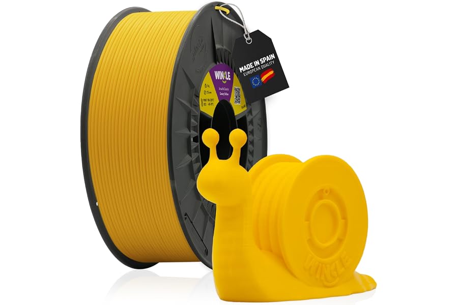 WINKLE Filamento PLA HD Amarillo Canario 1.75mm 1kg, Impresora 3D | Compatible con Todas las Impresoras 3D, Precisión Dimensi