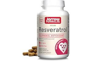 Jarrow Formulas Resveratrol, Supports Cardiovascular Function, 100 mg, 120 Veggie Caps