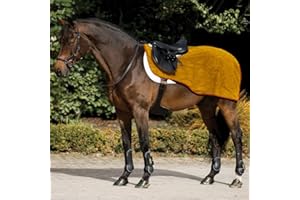 BOW & ARROW EQUESTRIAN Bow & Arrow Exercise Sheet - Plain Smart Fleece Lining Equestrian Rug with Tail Flap - Pony Lightweight Warm Comfortable Outdoor Winter Riding Blanket
