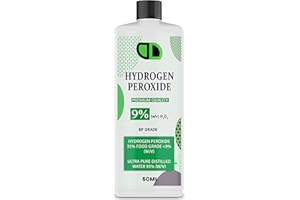 DD1 Food Grade Hydrogen Peroxide 9% (H2O2) VARIOUS SIZES CAP/SPRAY (50ML CAP)