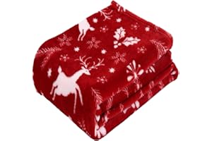 GENERISCH Weihnachtsdecke, flauschige Decken und Überwürfe, gemütliche Fleece-Überwürfe für Sofa, Herbst/Winter, Cartoon-Bettüberwurf für Kinder und Erwachsene, Weihnachtsbettwäsche und Dekorationen für Zuhause