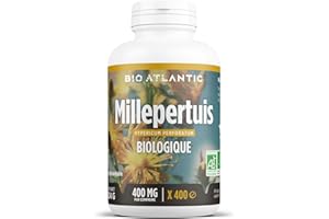 BIO ATLANTIC Millepertuis Bio - Hypericum perforatum - Hypericine - 400mg - 400 Comprimés